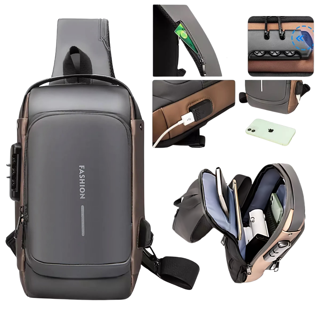 Bandolera Fashion Impermeable Antirrobo Puerto Usb