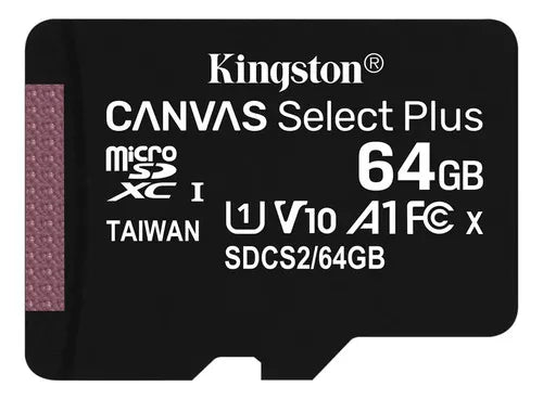 Tarjeta de memoria Kingston SDCS2/64GB Canvas Select Plus con adaptador SD 64GB