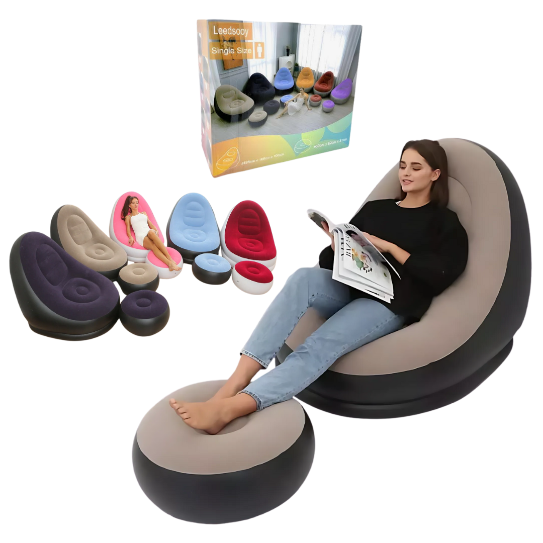Sofa Inflable con Apoya Pie
