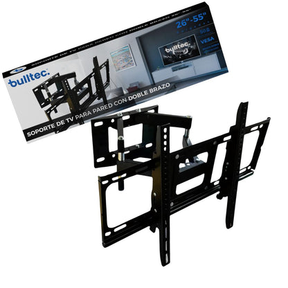 Soporte de TV doble brazo BULLTEC 26" A 55"