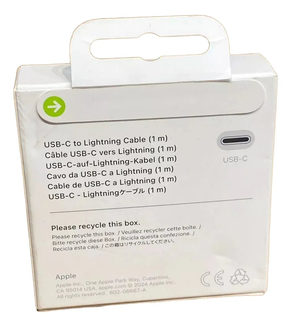 Cable USB-C a Lightning Apple