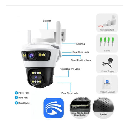 Cámara De Seguridad Doble Lente Bulltec