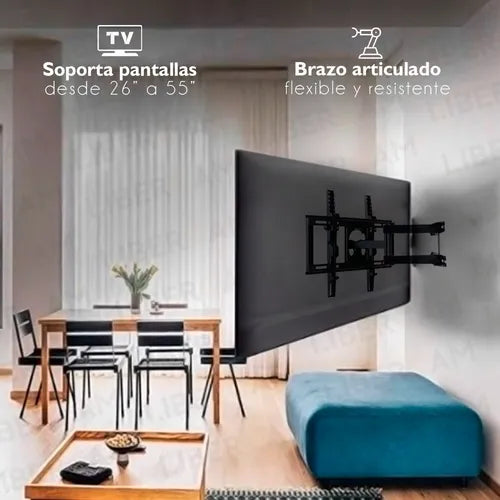 Soporte de TV doble brazo BULLTEC 26" A 55"