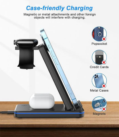 CARGADOR INALAMBRICO 3 EN 1