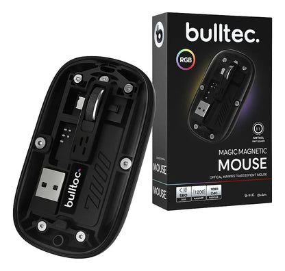 Mouse Inalámbrico Recargable Bluetooth Tipo-c Bulltec Negro