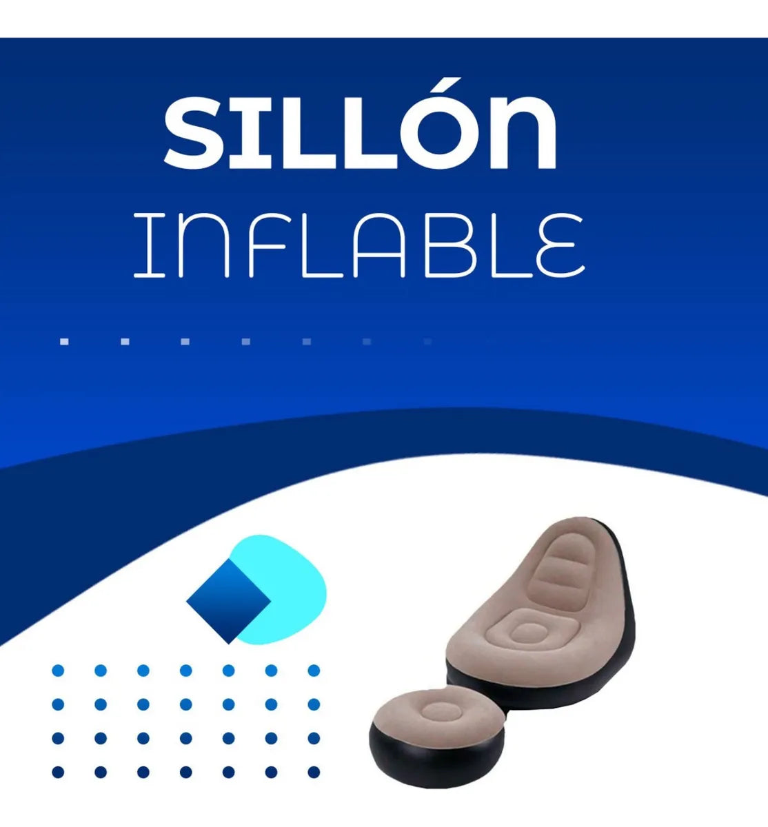 Sofa Inflable con Apoya Pie