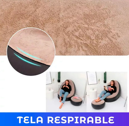 Sofa Inflable con Apoya Pie