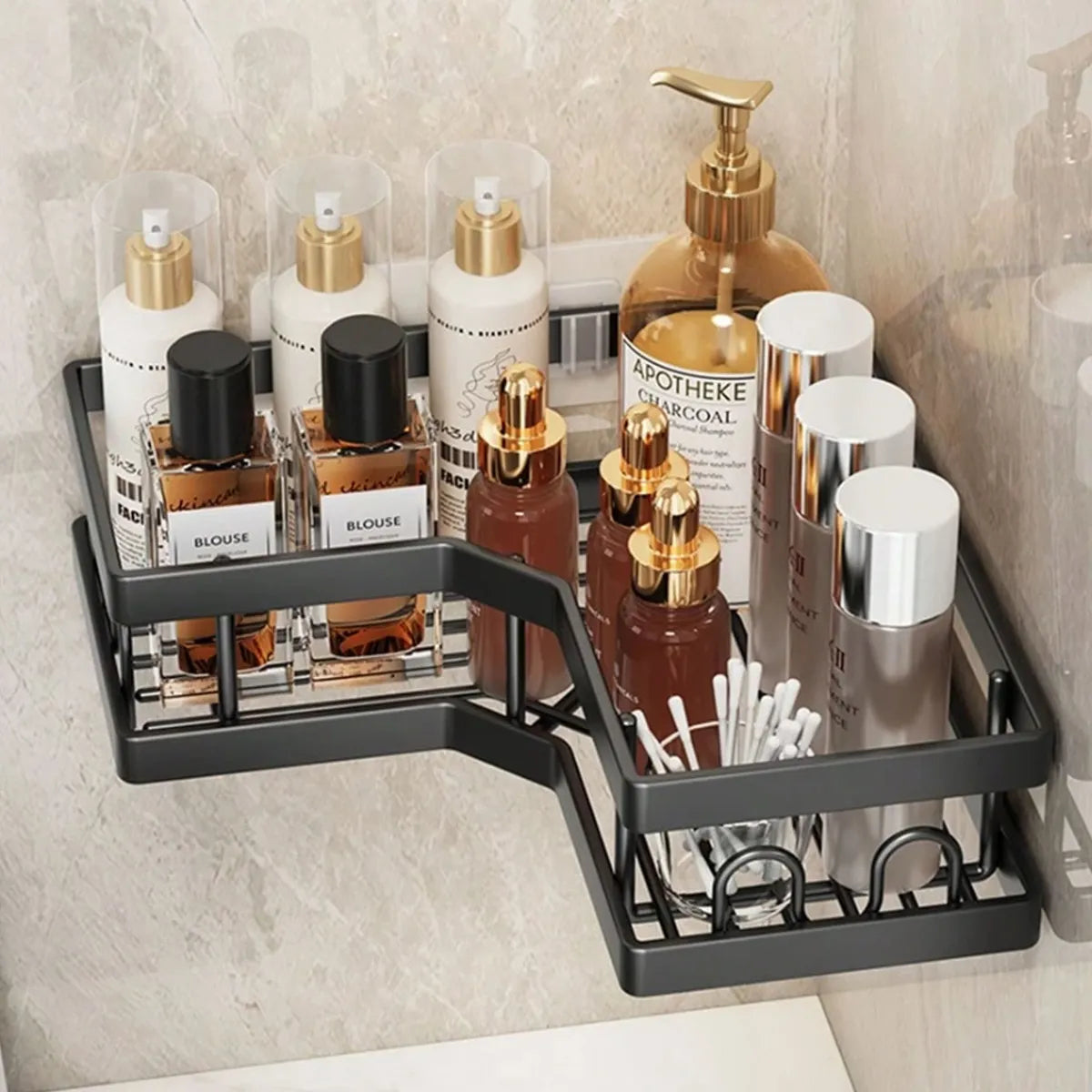 Juego 5 Estantes Soporte Organizador Baño Esquinero