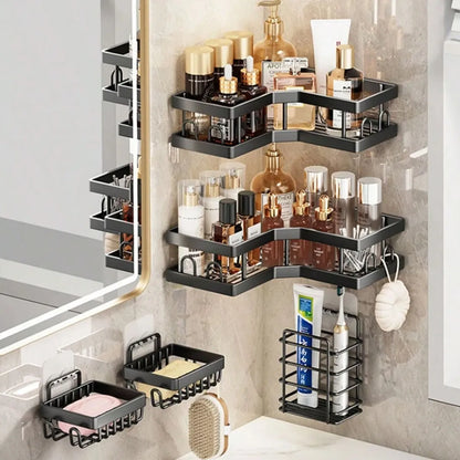 Juego 5 Estantes Soporte Organizador Baño Esquinero
